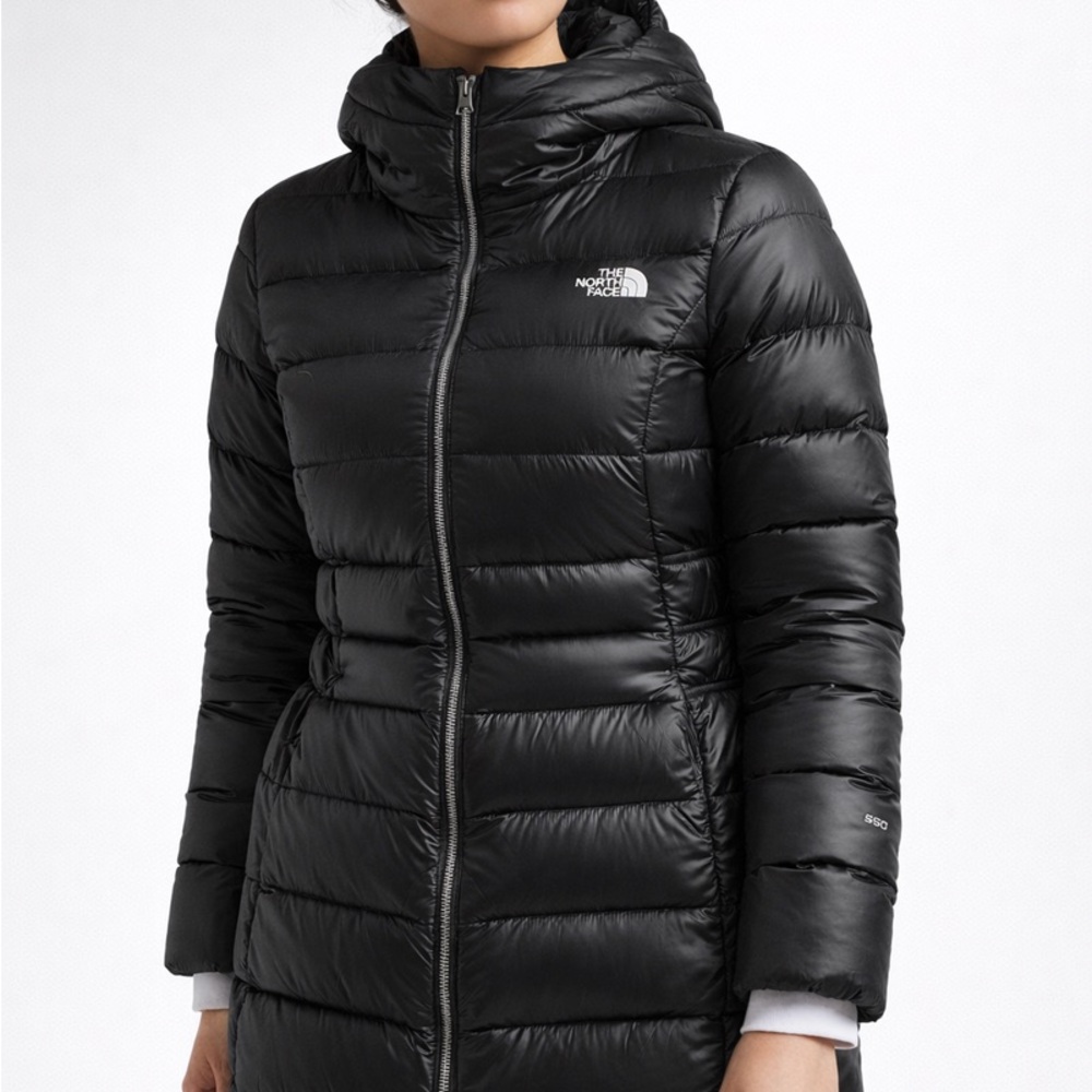 The North Face Women's Black Hooded Quilted Puffer Coat | Gotham Parka